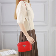Load image into Gallery viewer, PEACH 8801 CRYSTAL LEATHER BEE BAG - RED
