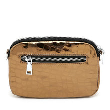 Load image into Gallery viewer, PEACH 8802 GLOSSY GENUINE LEATHER CROSSBODY BAG - COPPER
