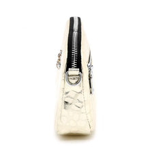 Load image into Gallery viewer, PEACH 8802 GLOSSY GENUINE LEATHER CROSSBODY BAG - LIGHT GOLD

