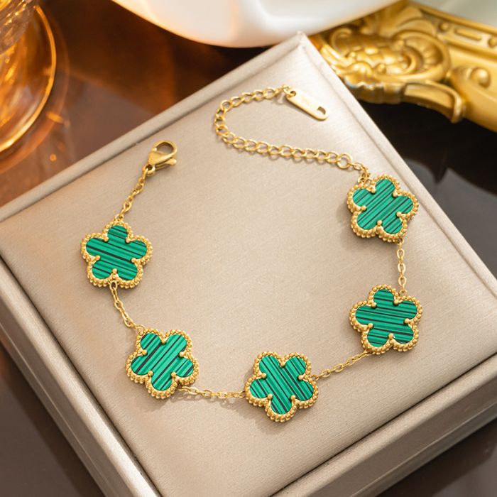 PEACH EUR355 FIVE PETAL BRACELET - GREEN