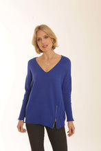 Load image into Gallery viewer, POMODORO 22351 ELECTRIC BLUE SIDE ZIP JUMPER
