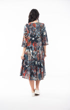 Load image into Gallery viewer, ORIENTIQUE 2196 POSEIDON MIDI PRINT DRESS
