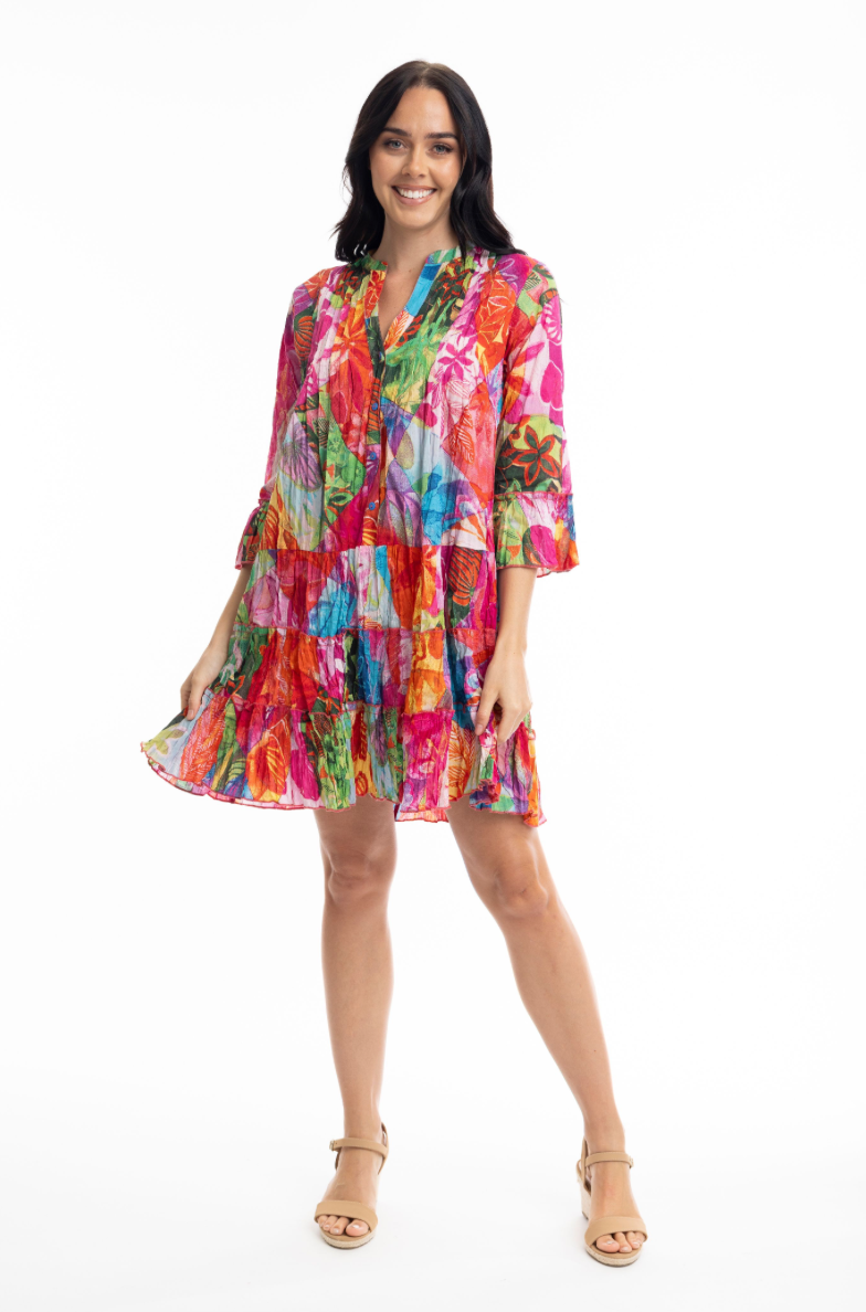 ORIENTIQUE JOZANI30059 PLEATED DRESS