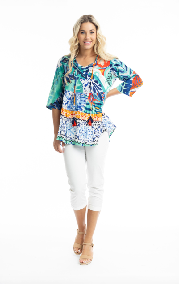 ORIENTIQUE CAYMAN32346 RUCHED TOP
