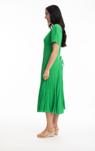 Load image into Gallery viewer, ORIENTIQUE 81312 RAYON GODET DRESS - PARAKEET
