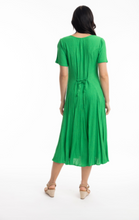 Load image into Gallery viewer, ORIENTIQUE 81312 RAYON GODET DRESS - PARAKEET
