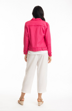 Load image into Gallery viewer, ORIENTIQUE 42118 LINEN JACKET - HOT PINK
