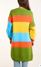 Load image into Gallery viewer, NOVA COLOUR BLOCK 3D FLOWER CARDIGAN
