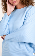 Load image into Gallery viewer, NOVA SLANT NECK JUMPER - LIGHT BLUE
