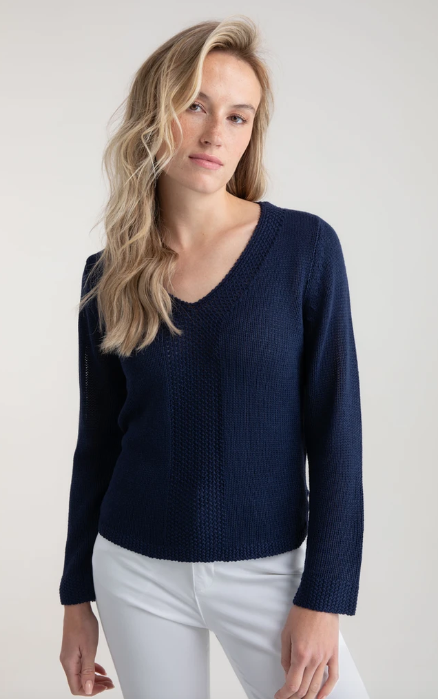 MARBLE FASHIONS 7819 SWEATER COL 103 NAVY