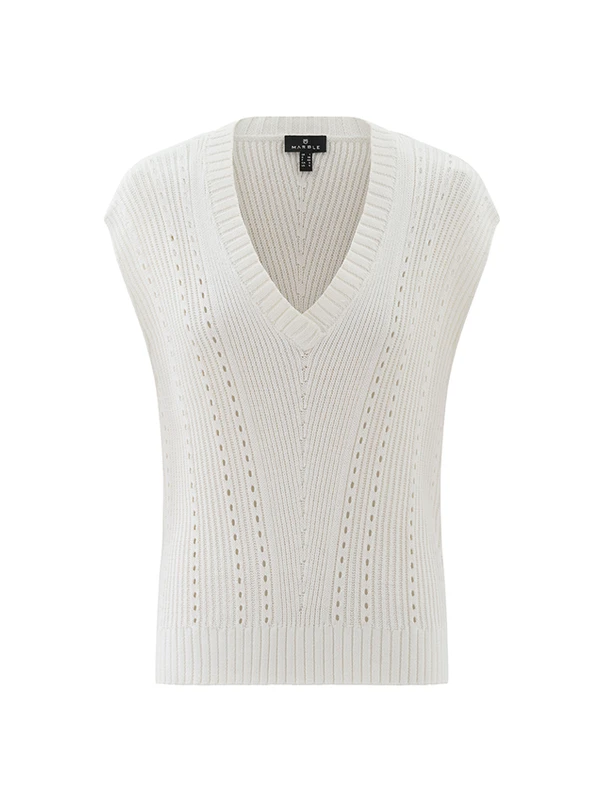 MARBLE FASHIONS 7891 VEST COL 102 WHITE