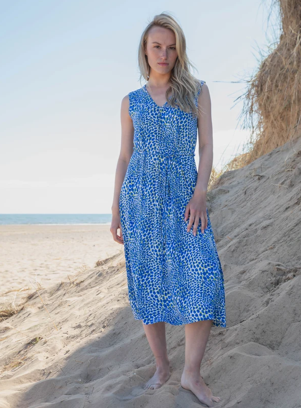 MARBLE FASHION 7926 DRESS COL 153 COBALT