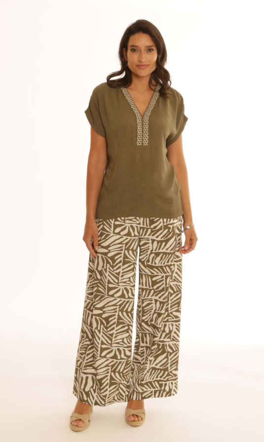 POMODORO 75211 KHAKI TOP