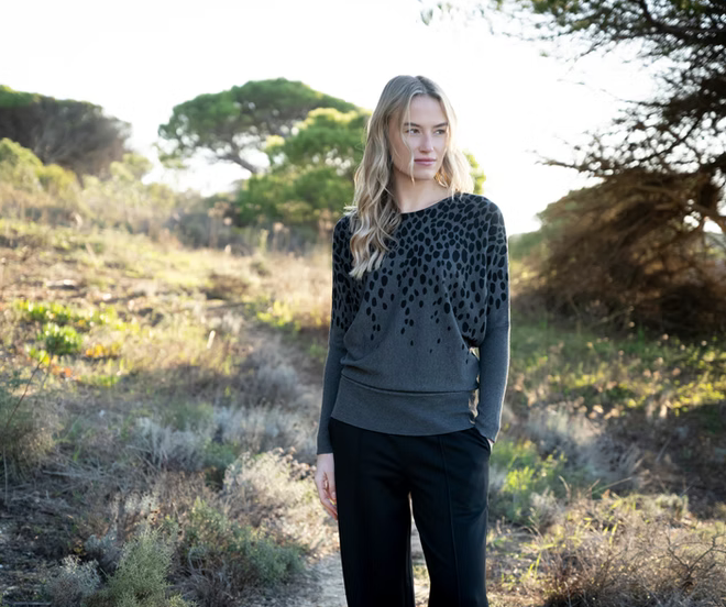 MARBLE FASHIONS 8022 SWEATER COL 105 CHARCOAL