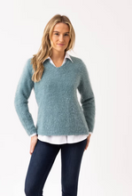 Load image into Gallery viewer, MARBLE FASHIONS 8032 SWEATER COL 223 SEAFOAM
