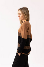 Load image into Gallery viewer, MARBLE FASHIONS 8065 V NECK SWEATER COL 208 TOBACCO
