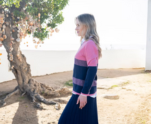 Load image into Gallery viewer, MARBLE FASHIONS 8065 V NECK SWEATER COL 230 ROSE
