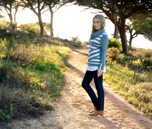 Load image into Gallery viewer, MARBLE FASHIONS 8090 PRINT SWEATER COL 223 SEAFOAM
