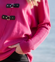 Load image into Gallery viewer, MARBLE FASHIONS 8093 DETAILED SWEATER COL 126 FUCHSIA
