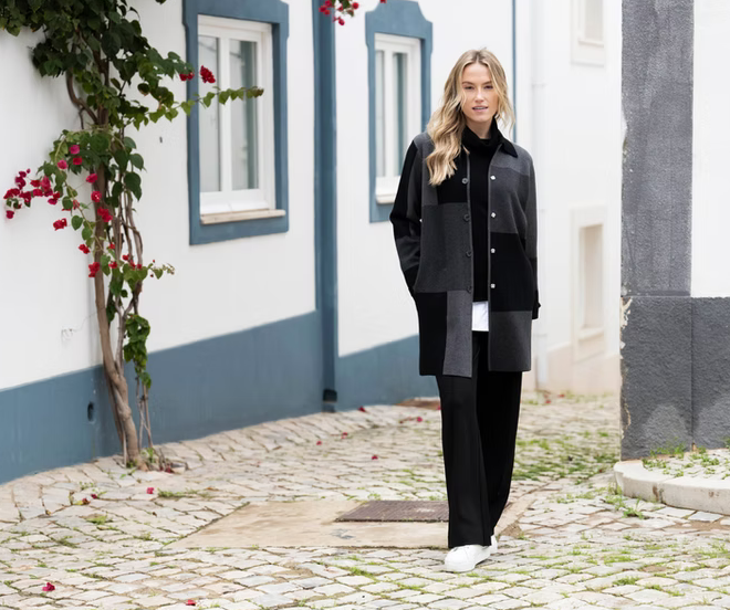 MARBLE FASHIONS 8110 SHACKET COL 105 CHARCOAL