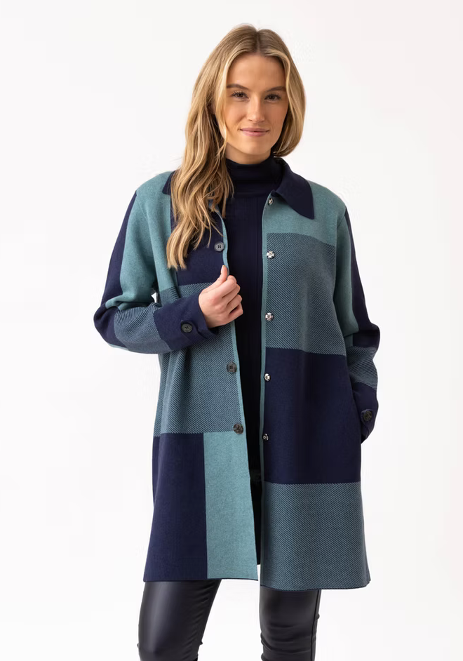 MARBLE FASHIONS 8110 SHACKET COL 223 SEAFOAM