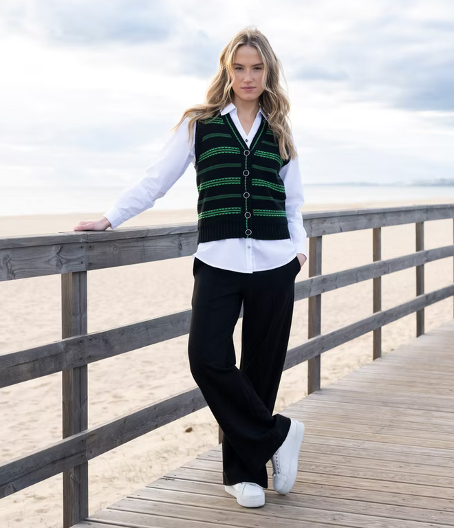 MARBLE FASHIONS 8153 TROUSERS COL 101 BLACK