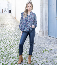 Load image into Gallery viewer, MARBLE FASHIONS 8155 PRINT BLOUSE COL 223 SEAFOAM
