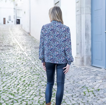 Load image into Gallery viewer, MARBLE FASHIONS 8155 PRINT BLOUSE COL 223 SEAFOAM
