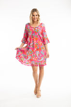 Load image into Gallery viewer, ORIENTIQUE 41006 SYMI TASSELL DRESS - PINK
