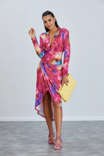 Load image into Gallery viewer, JQ LONG SLEEVE WRAP MIDI DRESS - PINK
