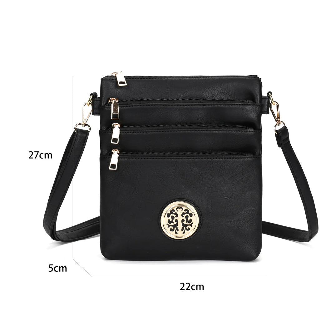 GESSY 1372 CROSSBODY BAG - BLACK