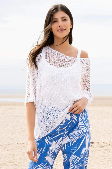 MARBLE CROCHET TOP STYLE 5186 WHITE 102