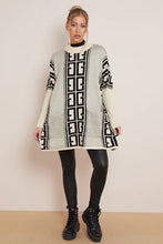 Load image into Gallery viewer, ALICE GEOMETRIC JUMPER - BLACK/CREAM
