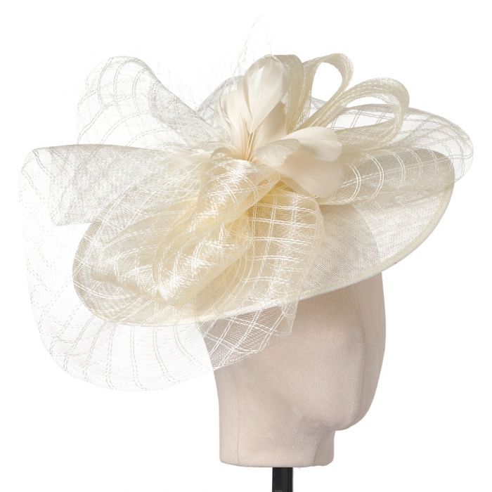 PEACH L001 FASCINATOR - CREAM