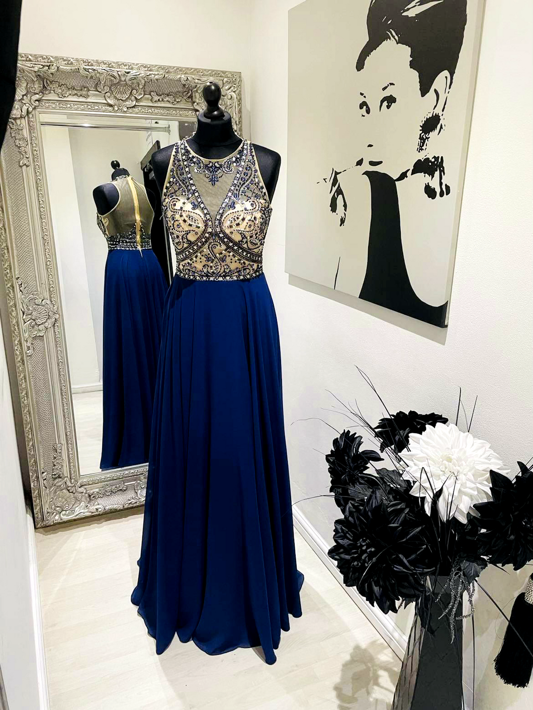 PROM FROCKS PF9307 NAVY PROM DRESS