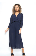 Load image into Gallery viewer, PLEATED JUMPSUIT IN NAVY OR FUSHSIA STYLE 5942
